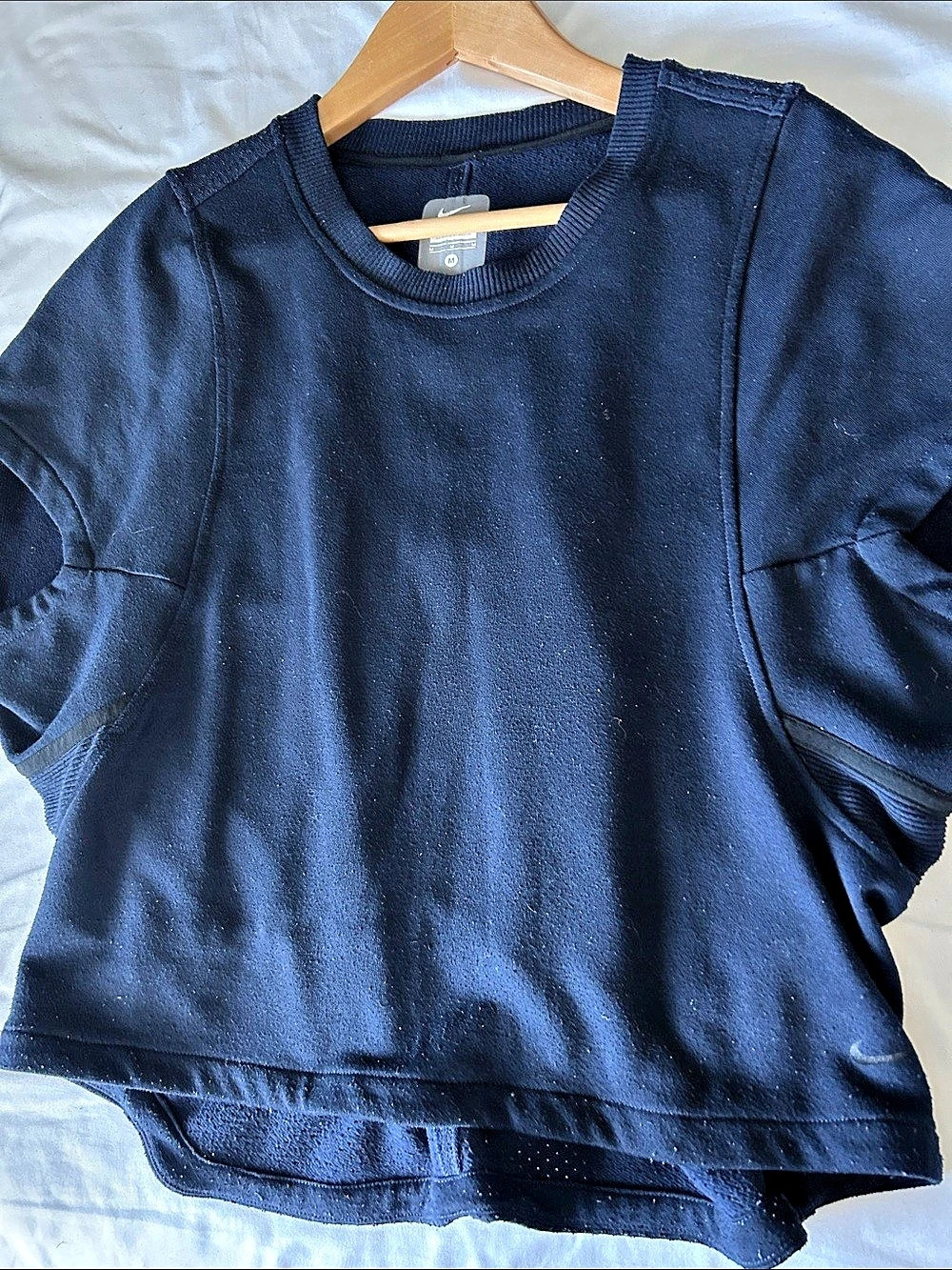 Rare!!! Nike Sportswear Tech Fleece Women's Short-Sleeve Top Blue Medium